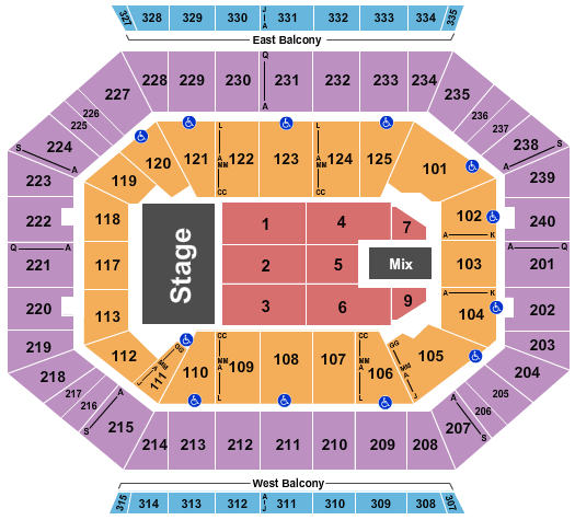 DCU Center Trans-Siberian Orchestra Seating Chart